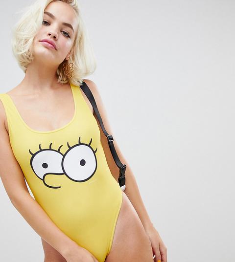 The Simpsons X Asos Design - Costume Da Bagno - Giallo