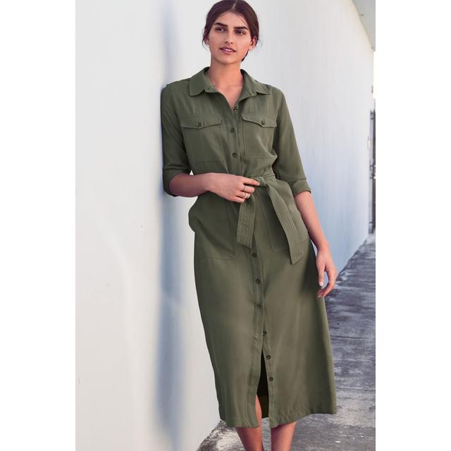 shirt dress khaki