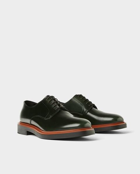 Scarpa In Pelle Verde Bottiglia