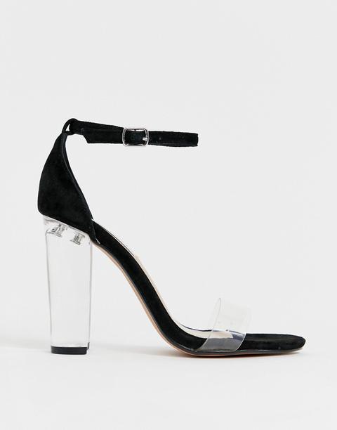 steve madden clear heels black