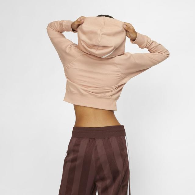 women's cropped french terry hoodie nike sportswear swoosh