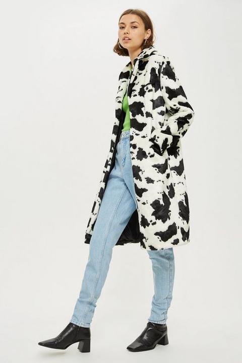 cow print coat