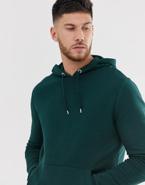 Sudadera Con Capucha En Verde De Asos Design