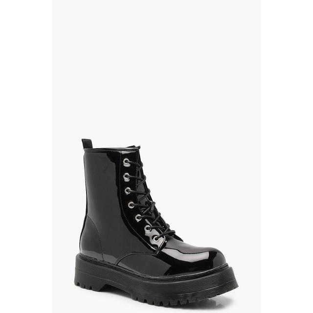 womens black lace up hiker boots