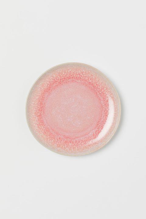 Plato De Cerámica - Rosa