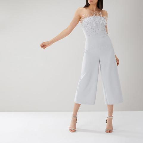 feather jumpsuit