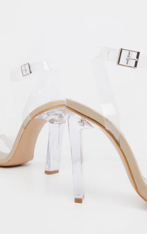 Nude Flat Heel Clear Strap Sandal