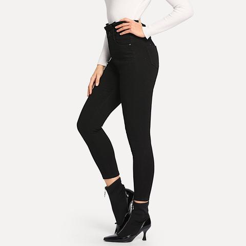 Jeans Stretti In Rilievo
