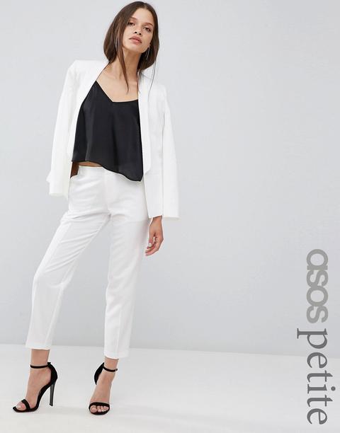 Pantalones Pitillo Tobilleros En Crepé De Asos Petite