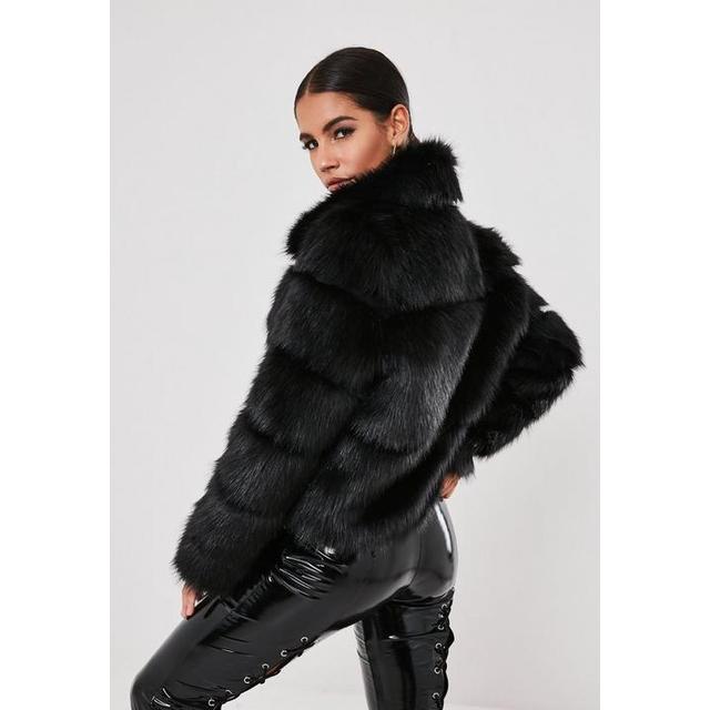 black pelted fur jacket