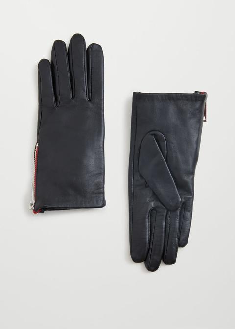 Guanti Pelle Zip