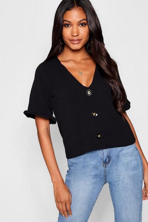 boohoo frill top