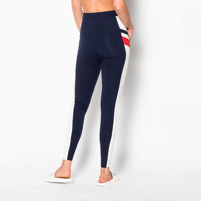 fila greta navy & white leggings