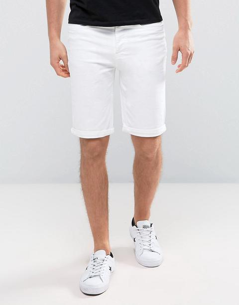 Shorts Vaqueros De Corte Slim En Blanco De New Look
