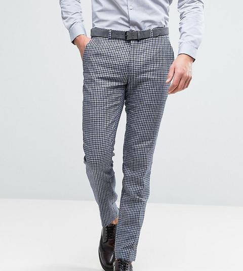 Heart & Dagger - Pantaloni Skinny A Quadretti - Blu