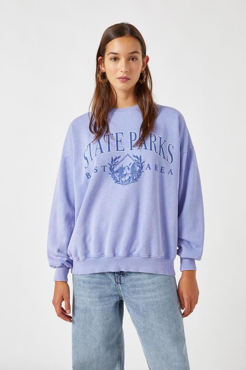 Faded Blue “state Parks” Sweatshirt