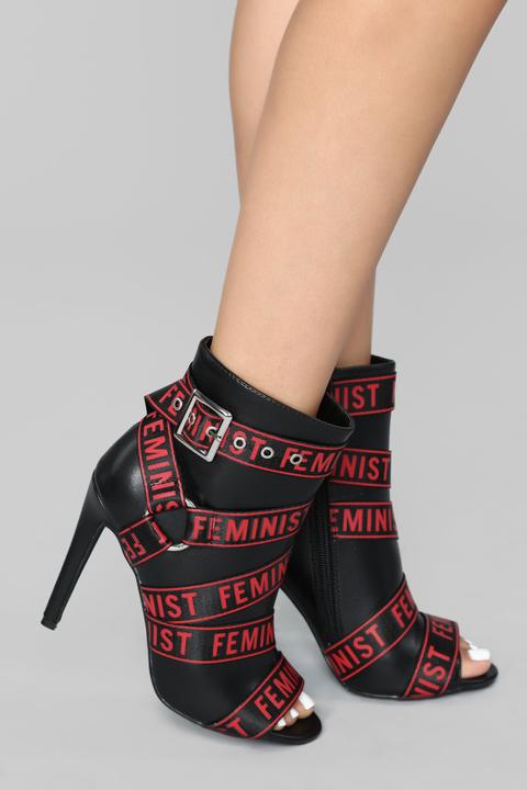 Feminist Bootie - Black