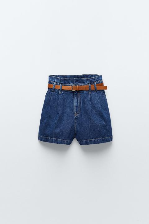 Bermuda Denim Baggy Cinturón