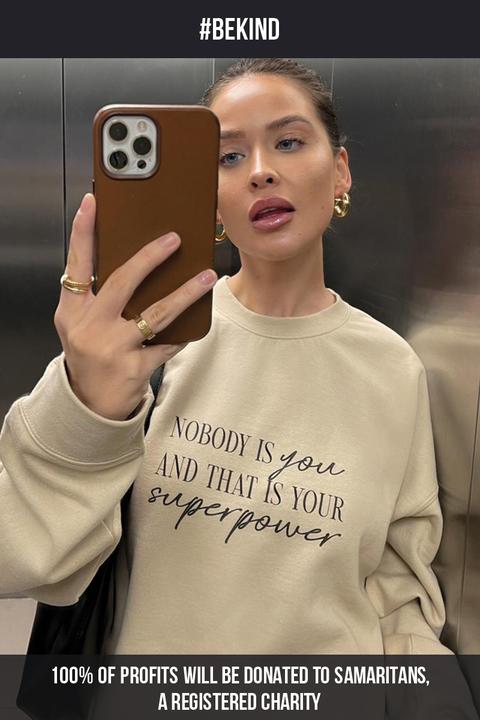 Stone Sweatshirts - Naomi Genes Stone 'kindness Collection' Slogan Sweatshirt