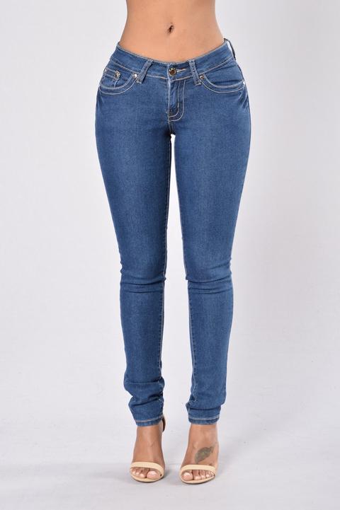 At Ease Jeans - Medium Blue