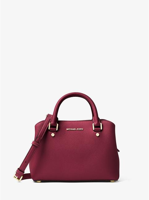 Savannah Small Saffiano Leather Satchel