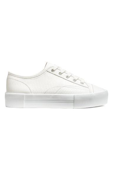 H & M - Sneakers Con Plateau - Bianco