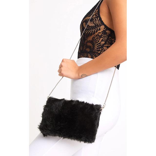 fluffy clutch bag