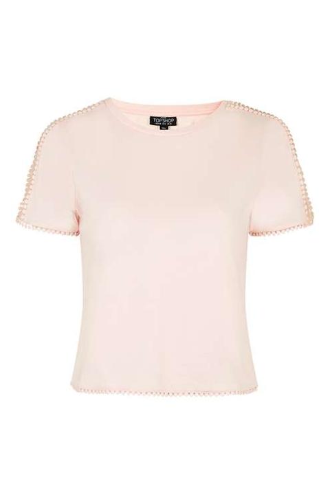 Petite Pretty Mesh Insert Tee