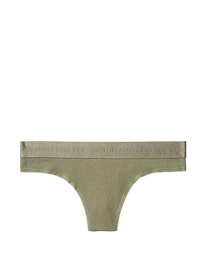 New! Stretch Cotton Logo Thong Panty from Victoria Secret on 21