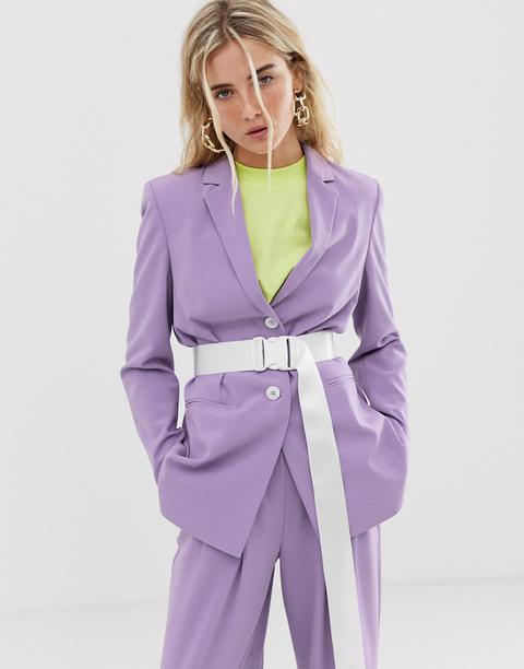 Collusion - Blazer Oversize Avec Ceinture - Violet