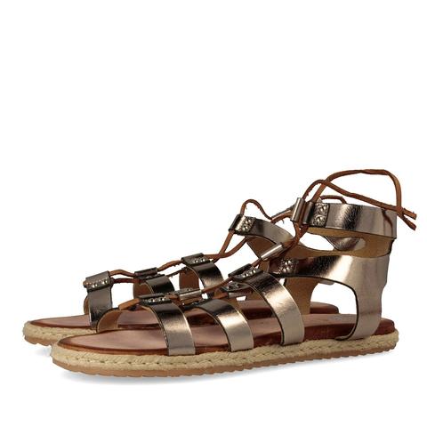 Sandalias De Mujer En Piel Plata Oscura Catrina de Gioseppo en 21 Buttons