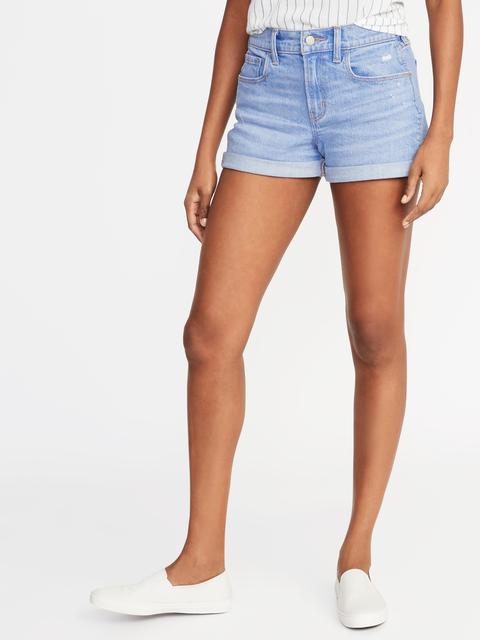 Mid-rise Boyfriend Jean Shorts For Women - 3-inch Inseam
