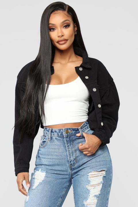 Not To Cut You Off Denim Jacket Black From Fashion Nova On 21 Buttons