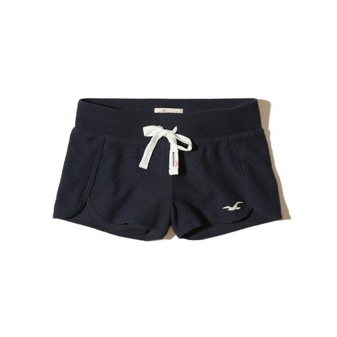 Reverse Terry Curved Hem Shorts