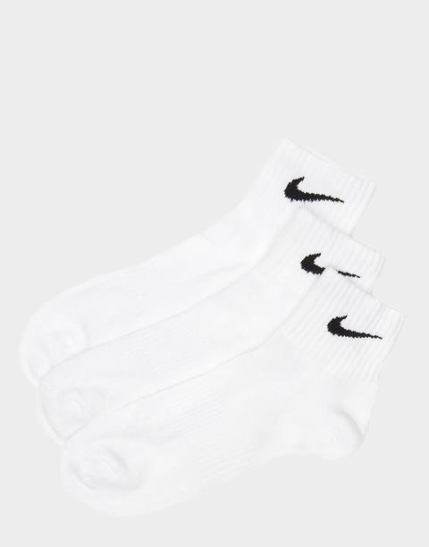 Nike 3-pack Quarter Socks - White - Womens