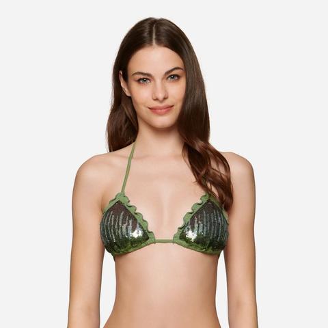 Reggiseno Bikini Triangolo Con Paillettes Multicolor