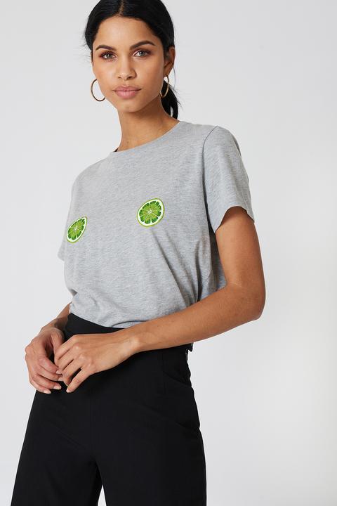 Na-kd Lime Tee - Grey