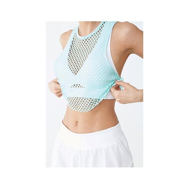 Forever 21 Active Sheer Mesh Crop Top