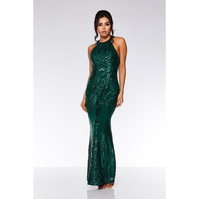 quiz bottle green maxi dress