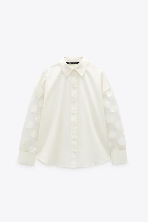 Blusa Mangas Organza