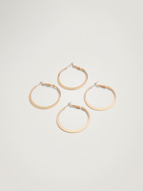 Conjunto De Aros Dorados