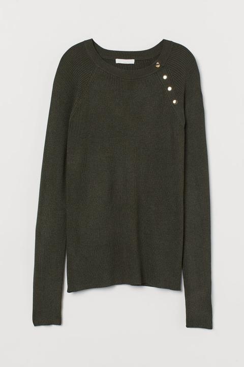 Ribbed Jumper - Green