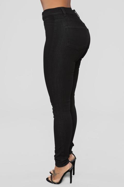 fashion nova classic high waist skinny jeans black