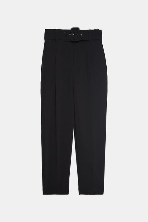 High-waist Trousers With Belt