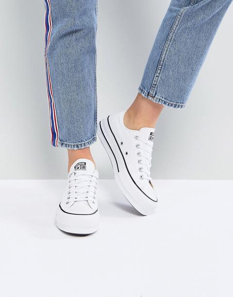 Zapatillas De Deporte Blancas Con Plataforma Ox Chuck Taylo All Star De Converse-blanco