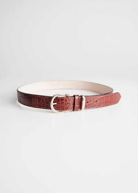 Croco Leather Belt