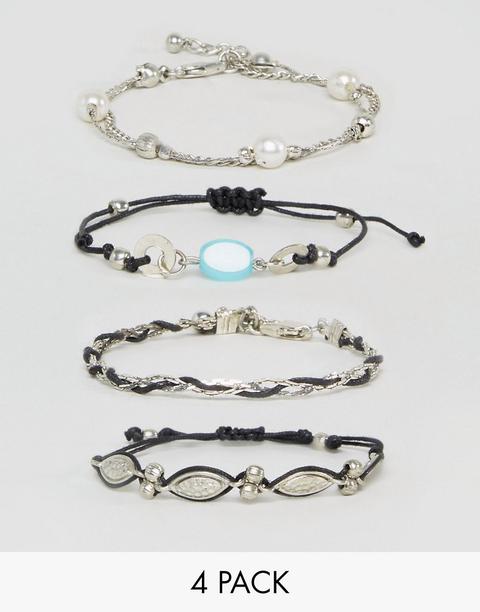 Pieces - Confezione Di Bracciali - Argento