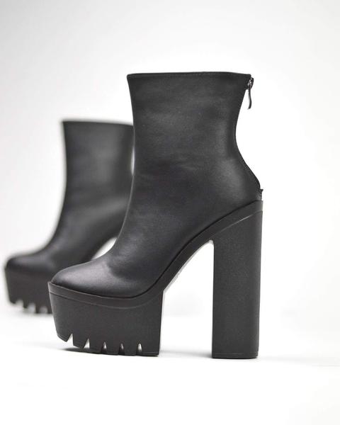 Malika - Cleated Sole Platform Boots