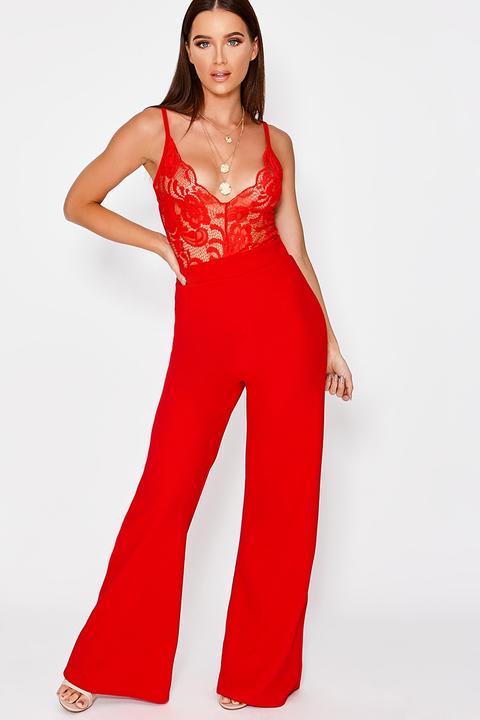 red jump suits