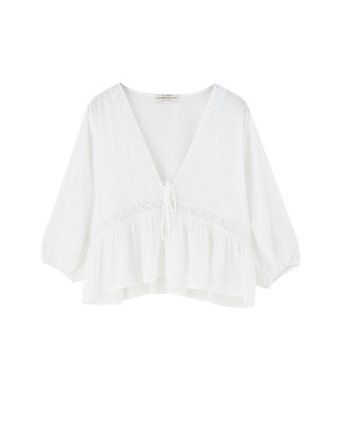 Blusa Blanca Puntillas